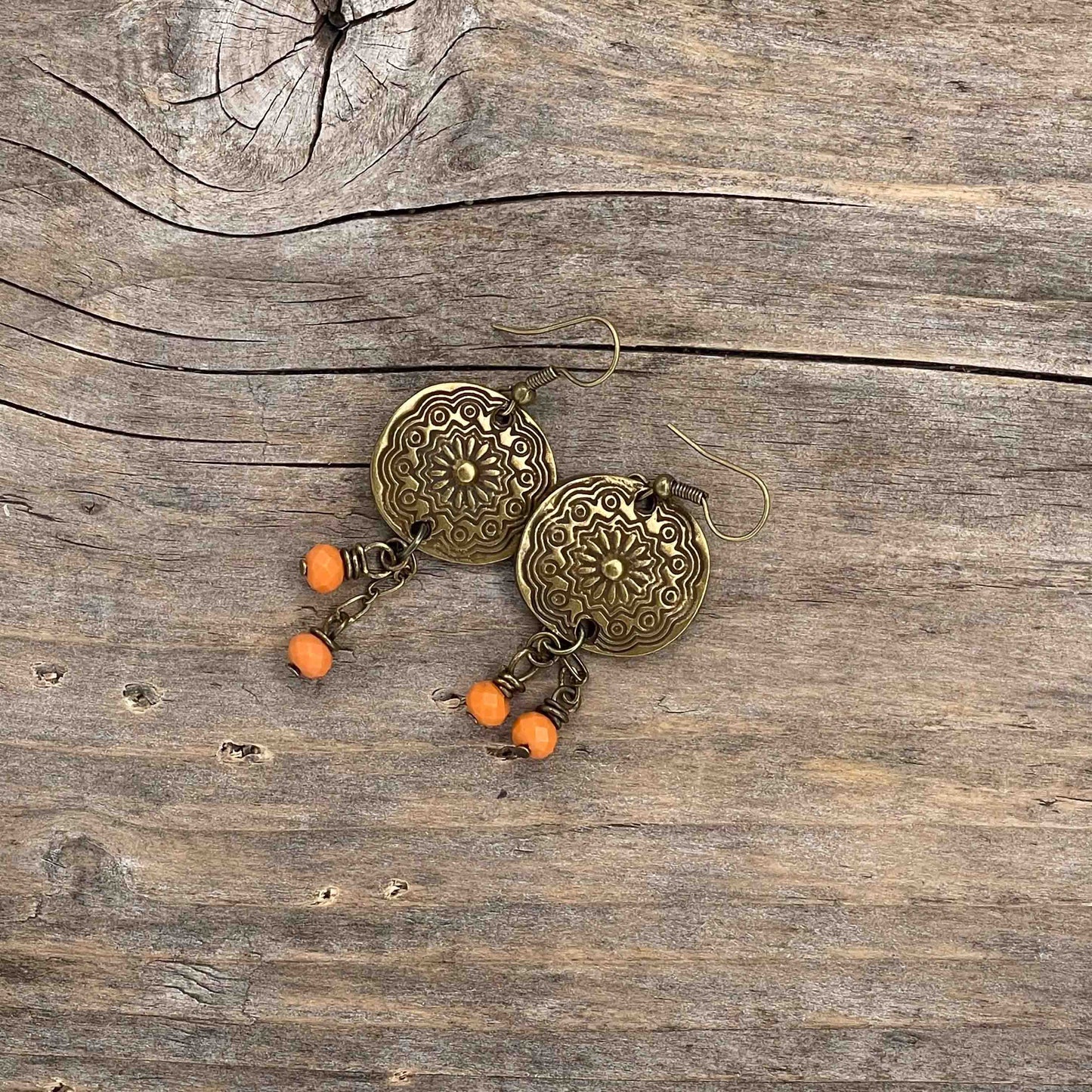 Øredobber Antikk Messing - Coins
