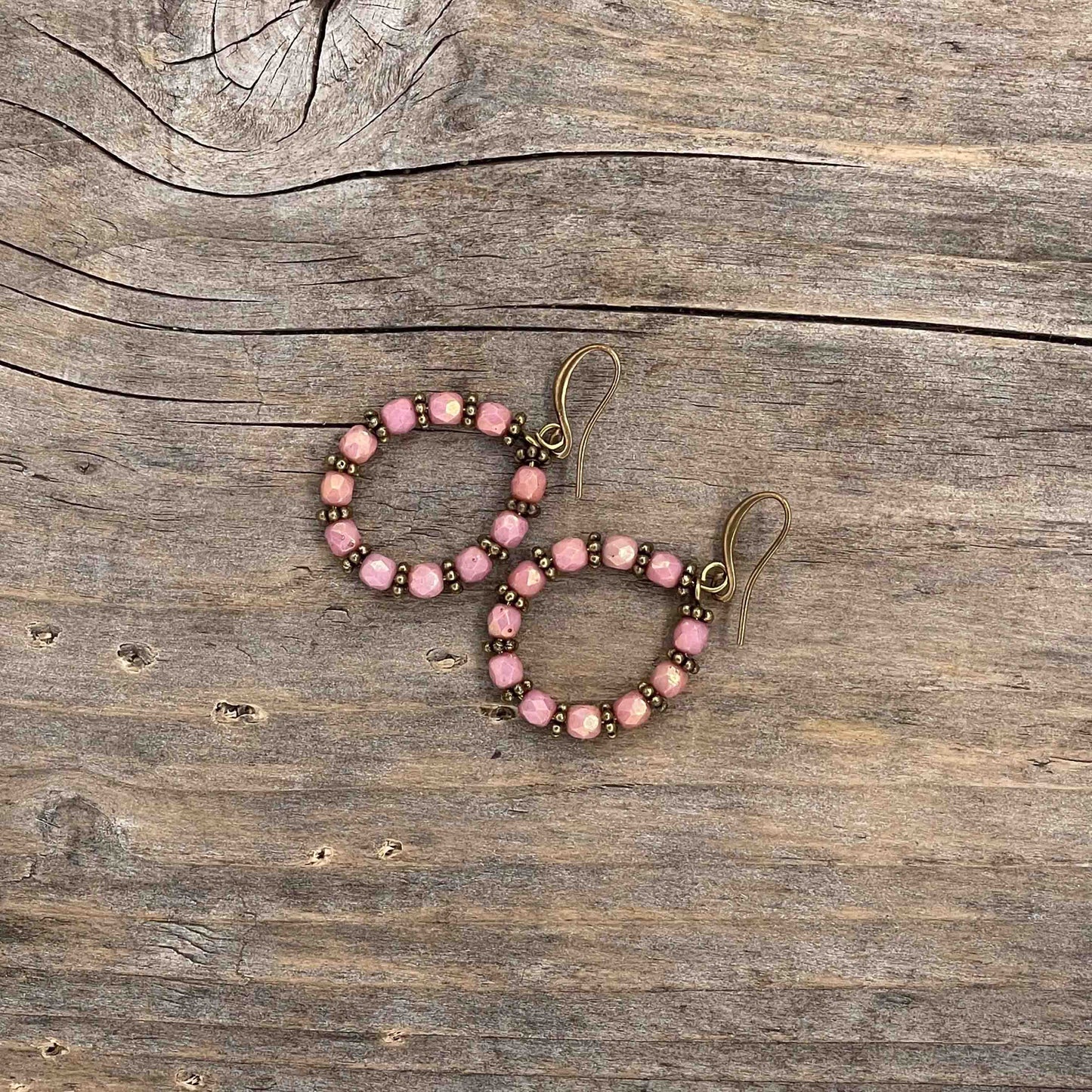 Messing Hoops med glass - 40 mm - 89