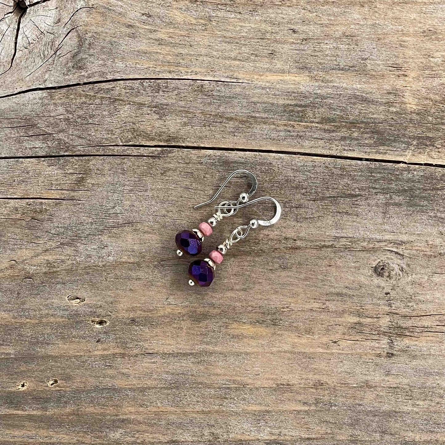 Øredobber i Sølv med Glassperler - 30 mm - 320