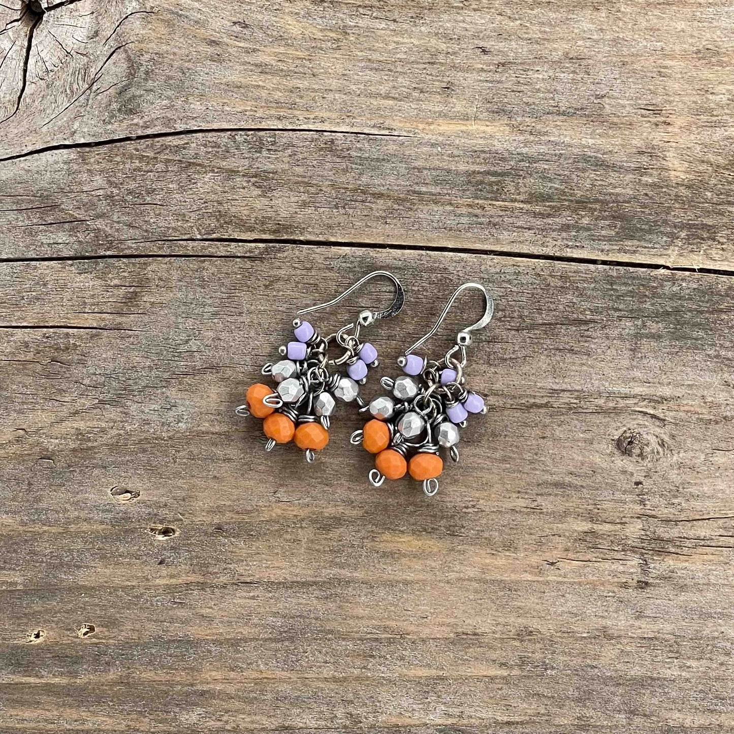 Øredobber i Sølv med Glassperler - 35 mm - 322