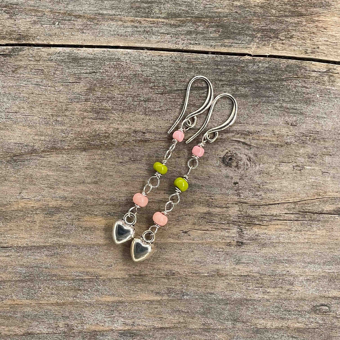 Øredobber i Sølv med Glassperler - 55 mm - 350