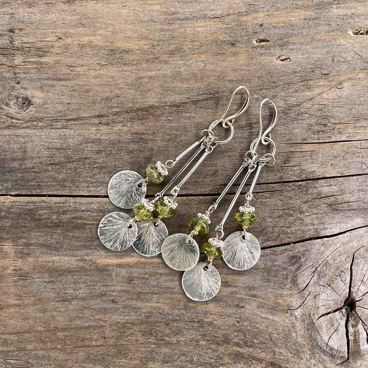 Øredobber i Sølv med Glassperler - 70 mm - 379