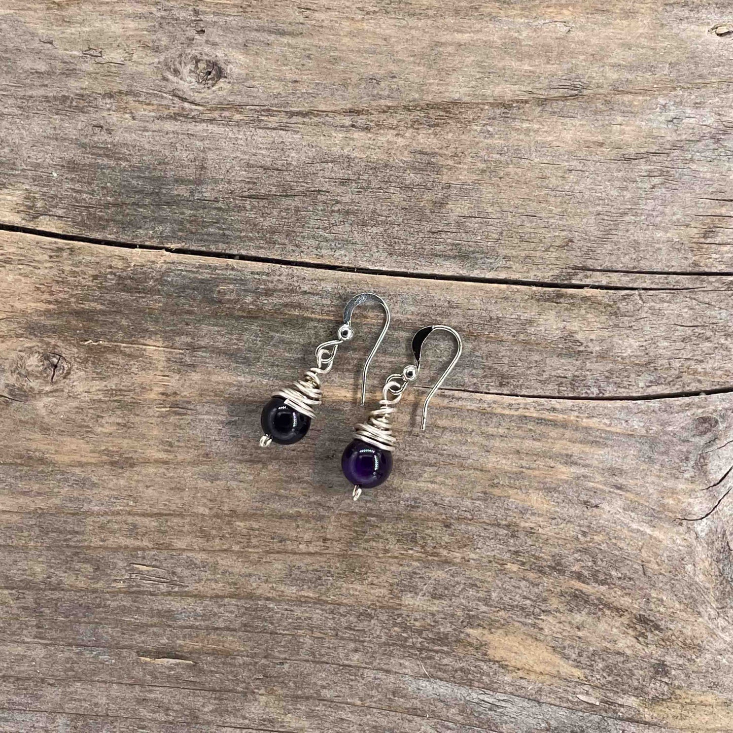 Øredobber i Sølv med Agat - 35 mm - 406