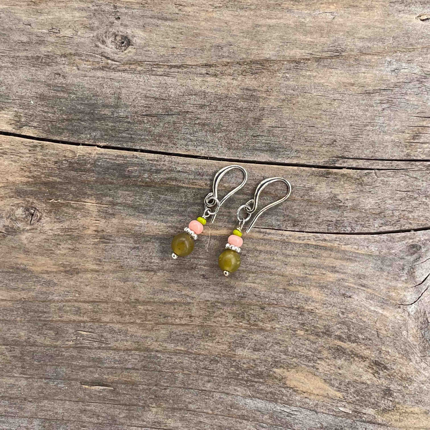 Øredobber i Sølv med Krysoprat - 35 mm - 407