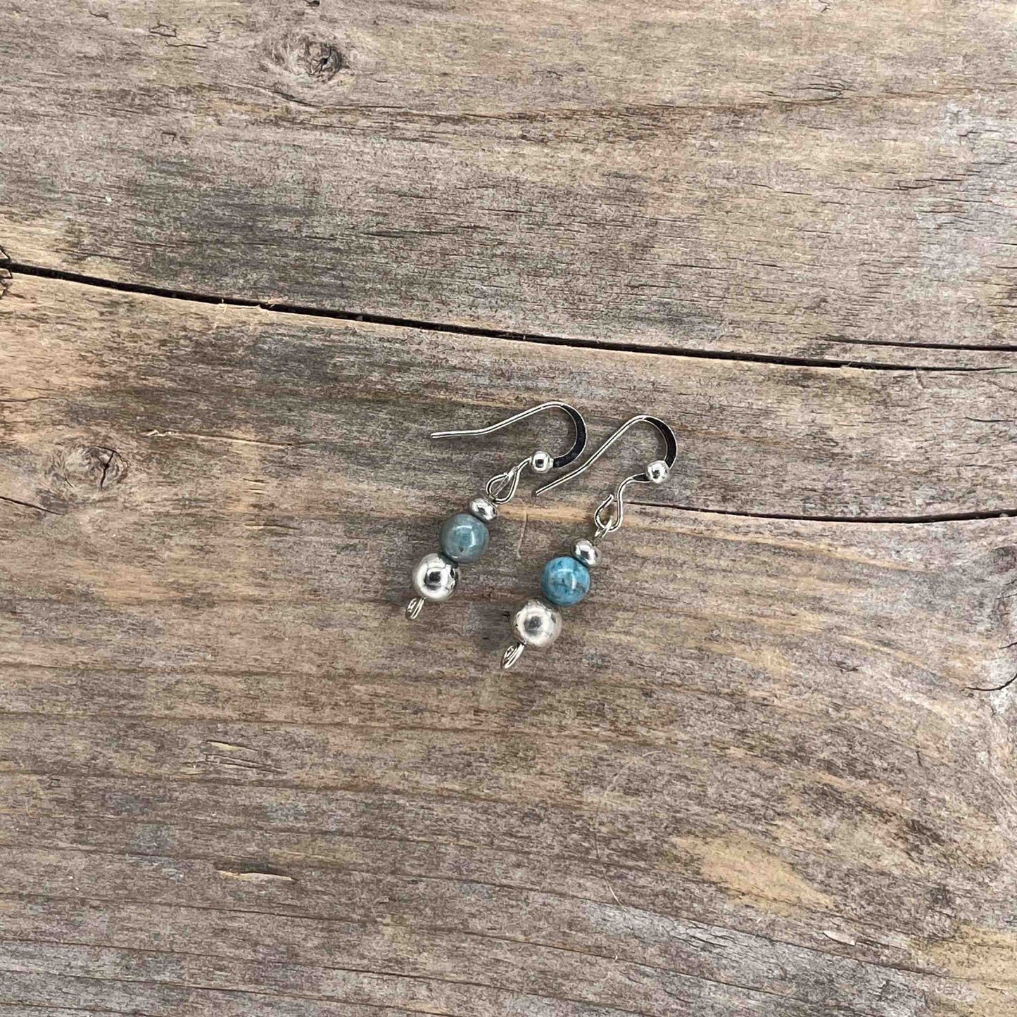 Øredobber i Sølv med Apatitt - 35 mm - 410