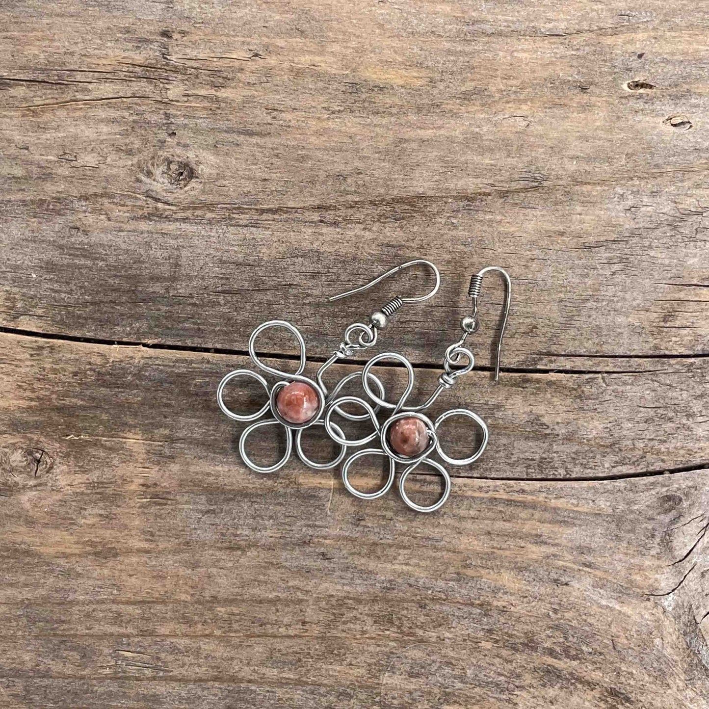 Øredobber i Sølv med Agat - 50 mm - 419