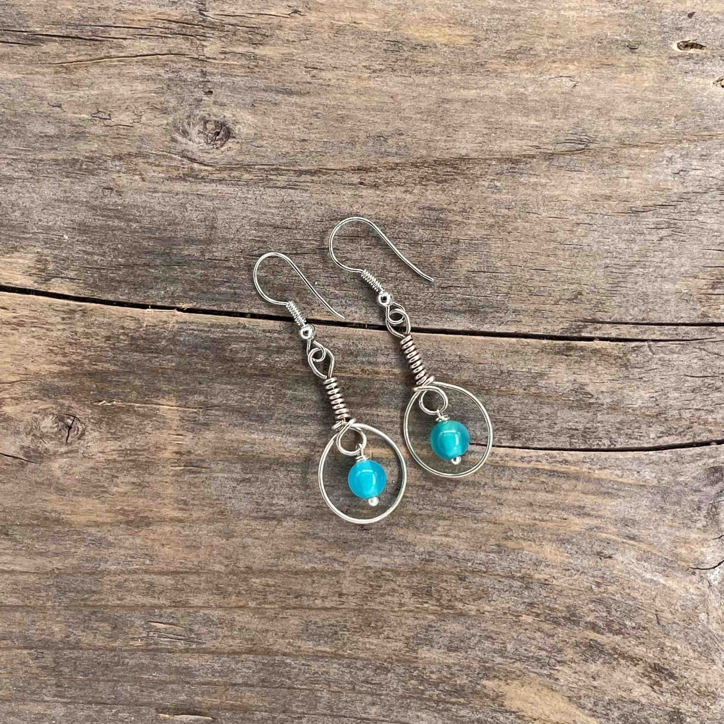 Øredobber i Sølv med Agat - 45 mm - 432