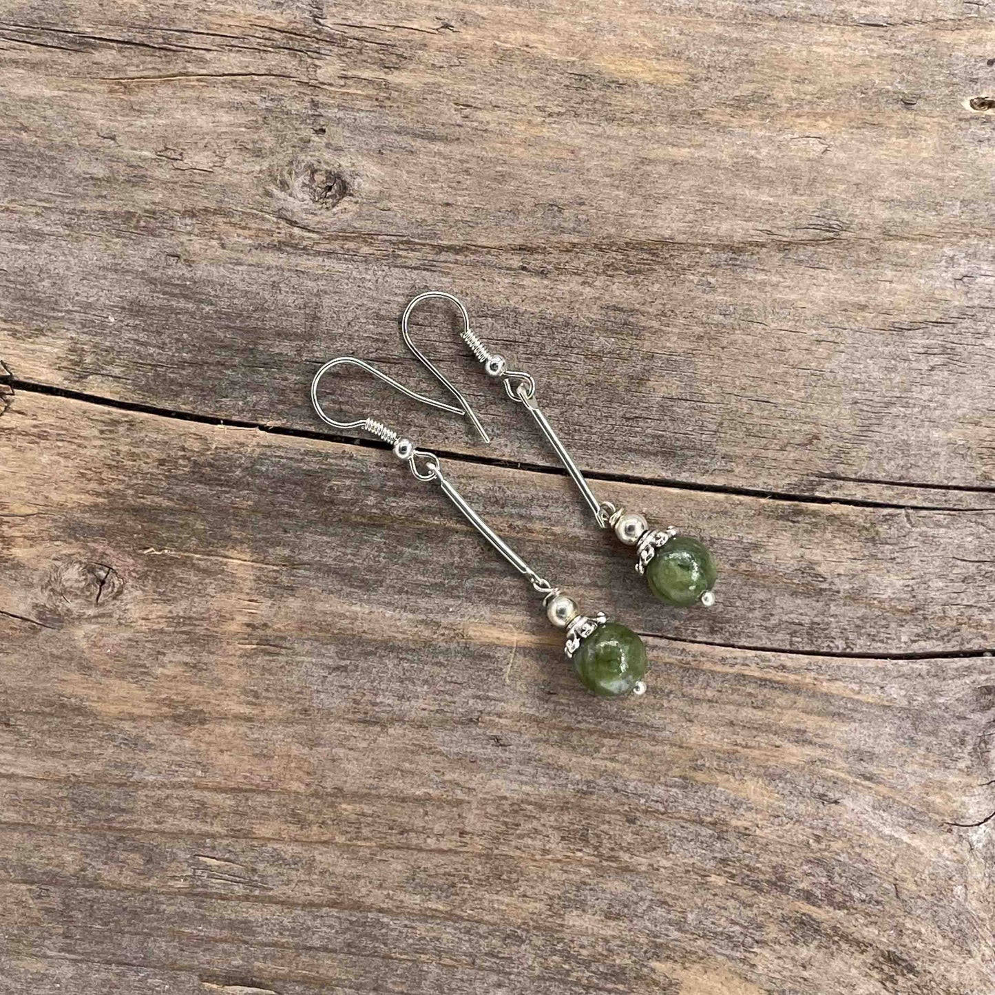 Øredobber i Sølv med Turmalin - 55 mm - 447