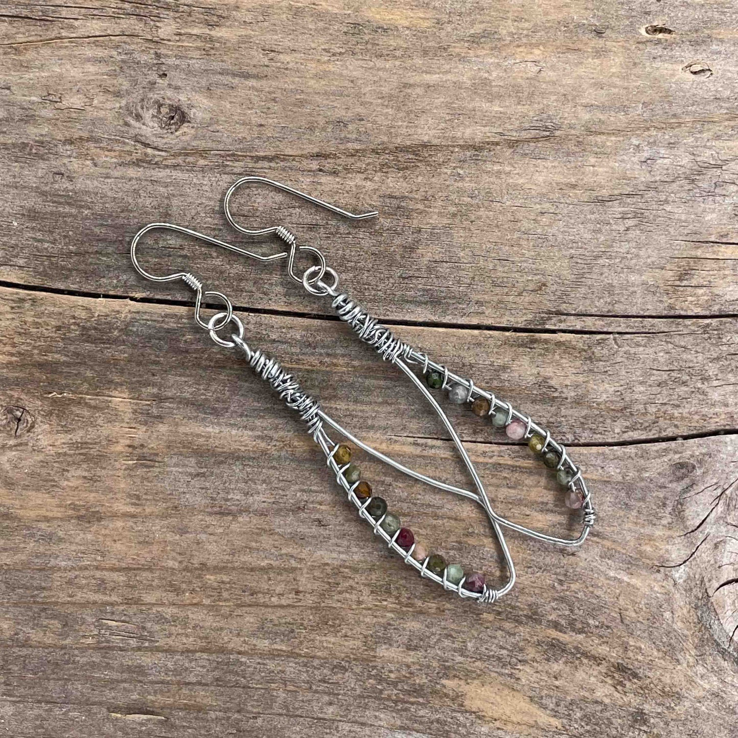 Øredobber i Sølv med Agat - 80 mm - 469