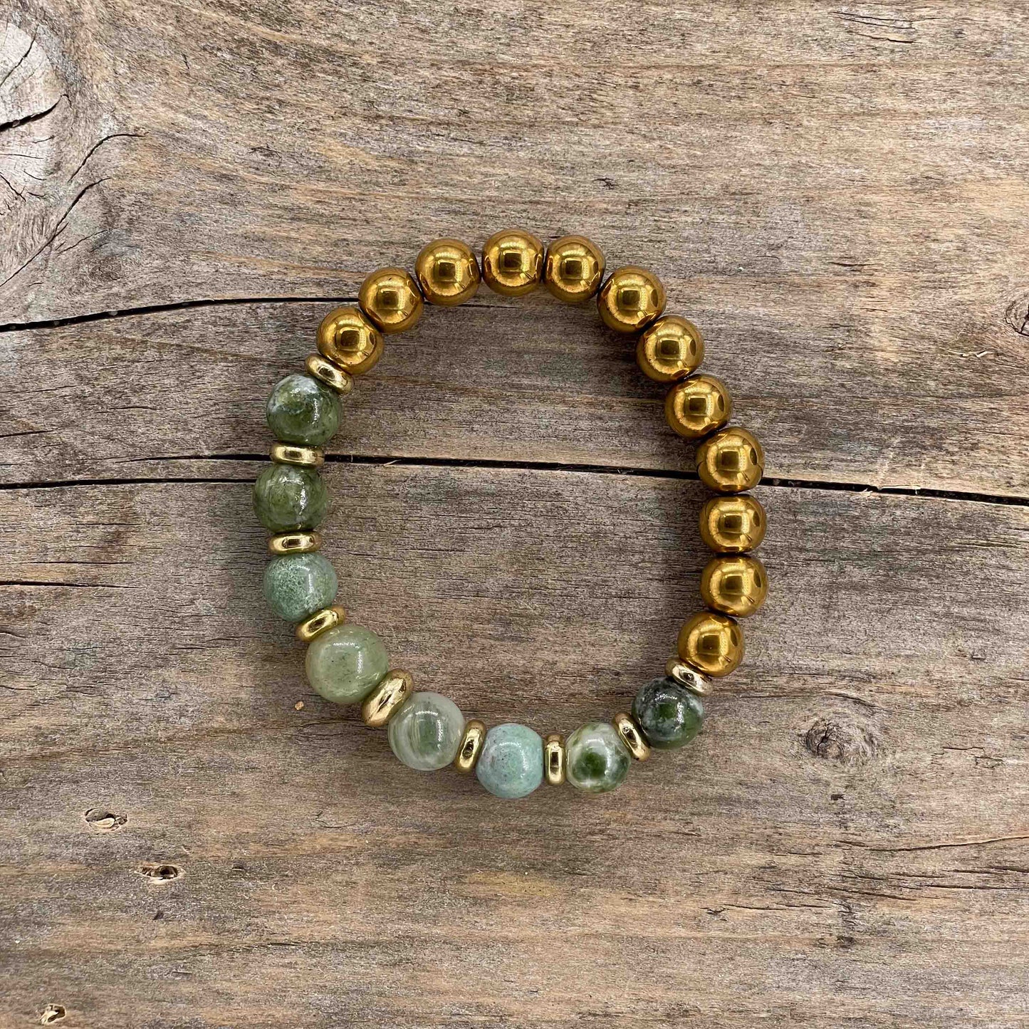 Armbånd i Messing med Lenke/Wire - 505