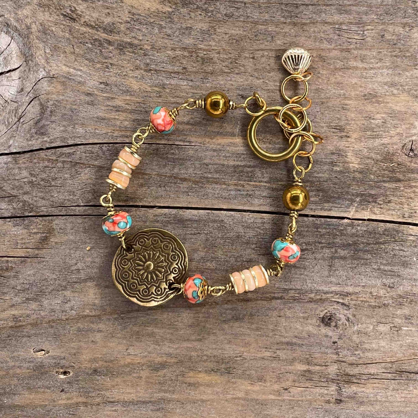 Armbånd i Messing med Lenke/Wire - 514