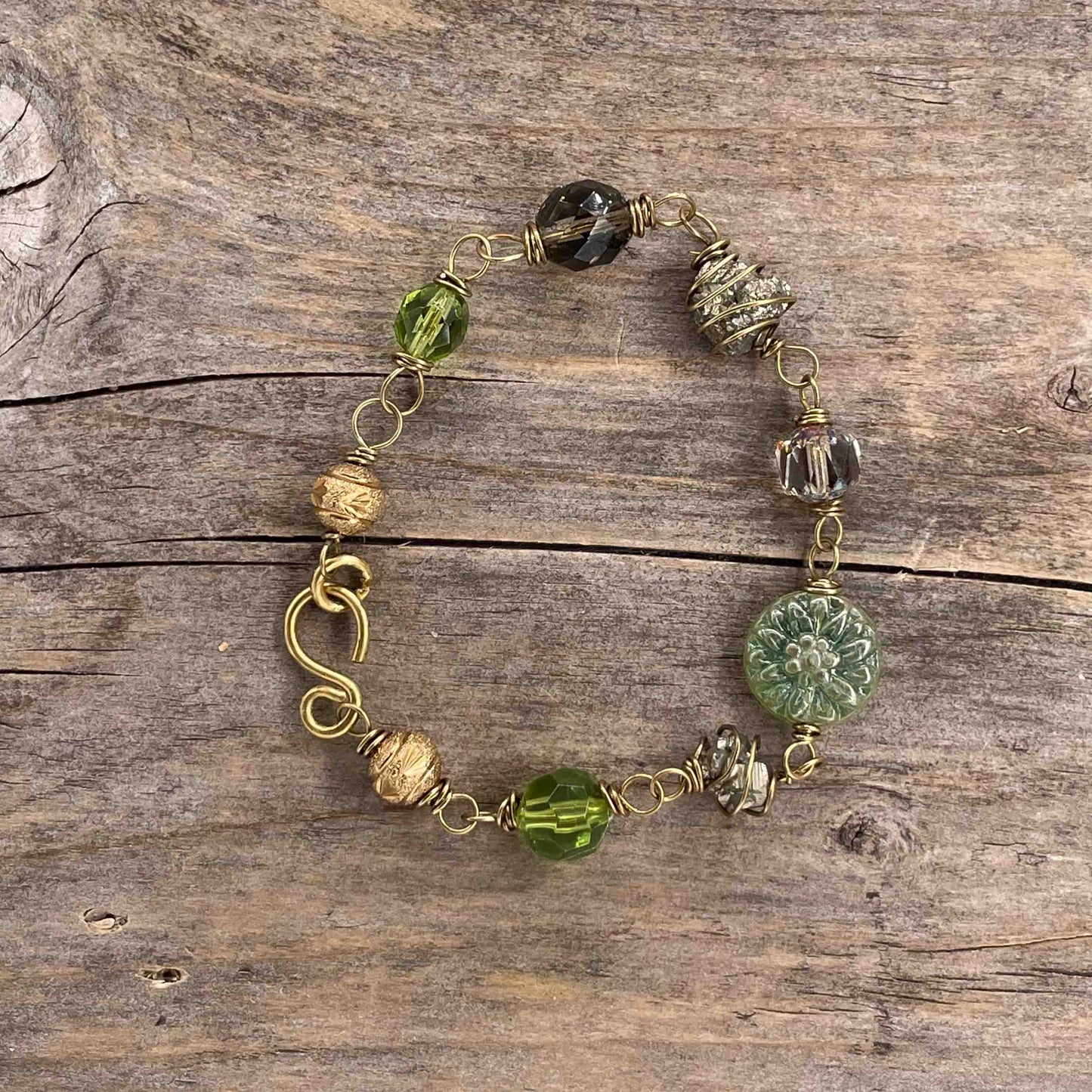 Armbånd i Messing med Lenke/Wire - 516