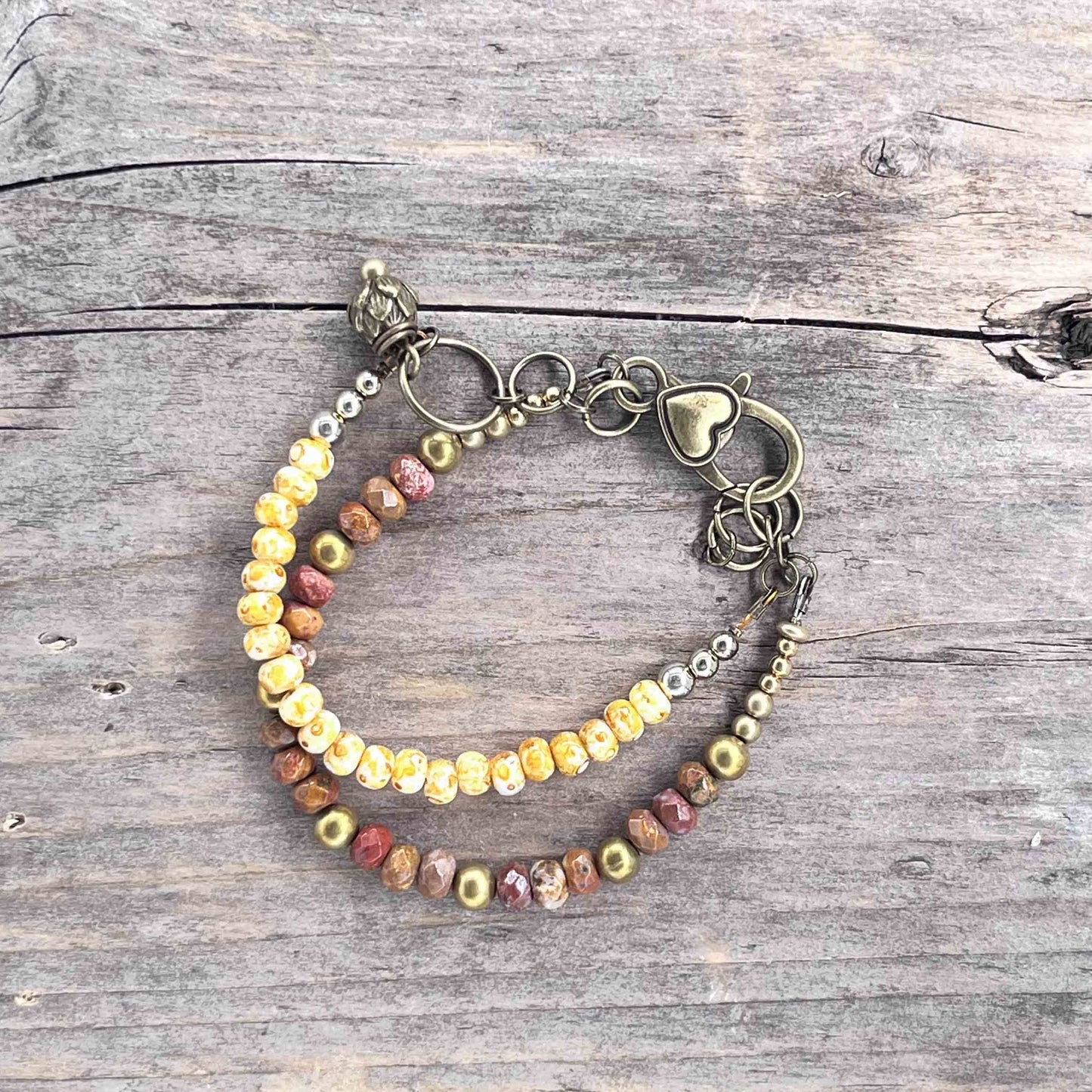 Armbånd i Messing med Lenke/Wire - 532