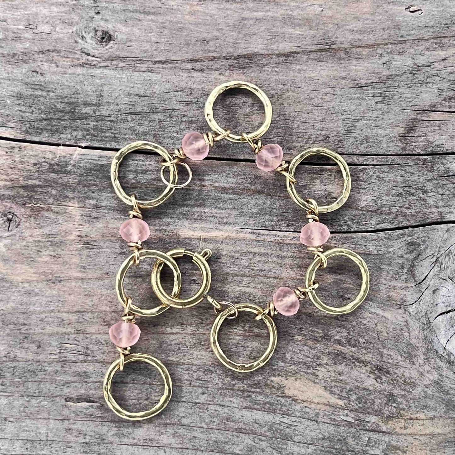 Armbånd i Messing med Lenke/Wire - 779