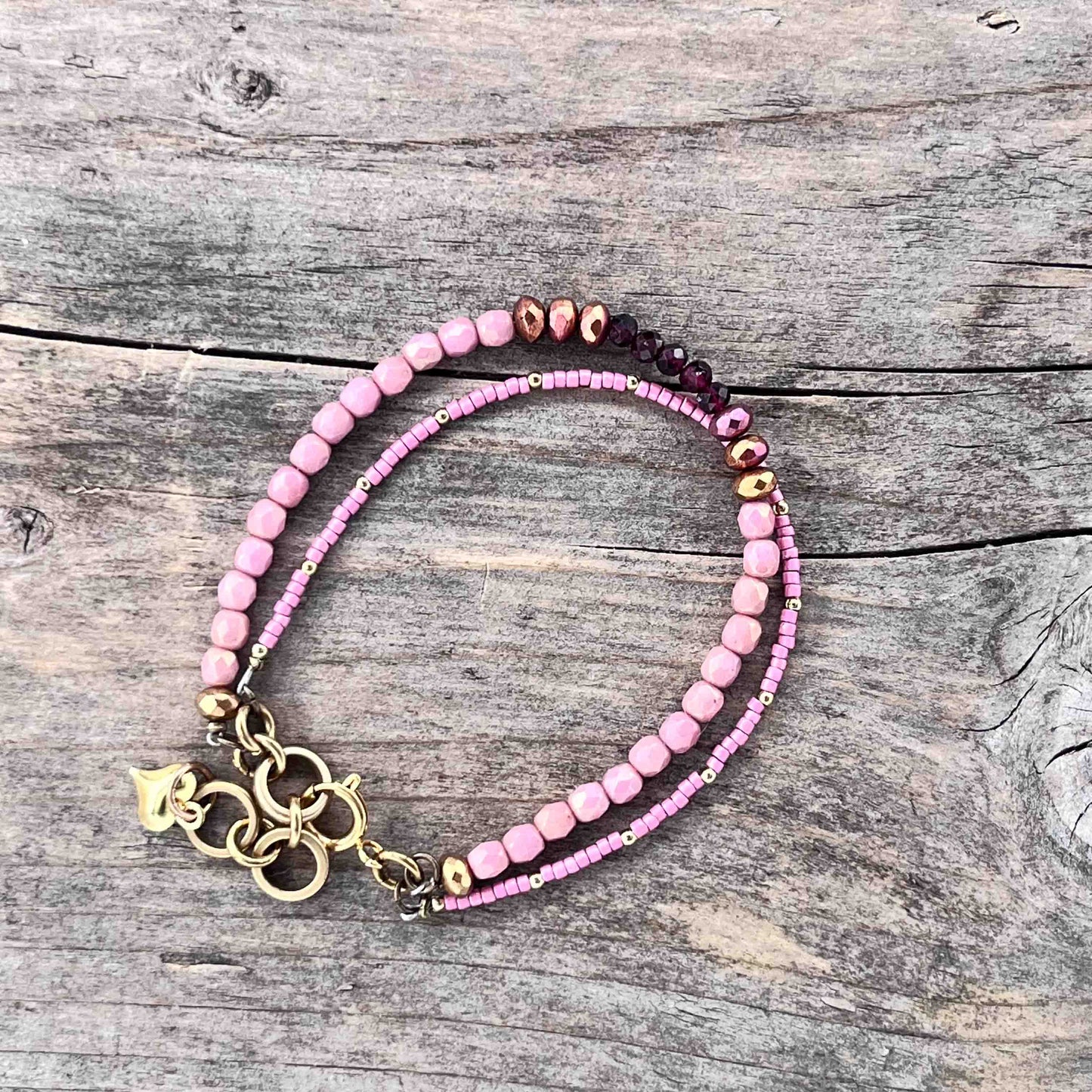 Armbånd i Messing med Lenke/Wire - 784