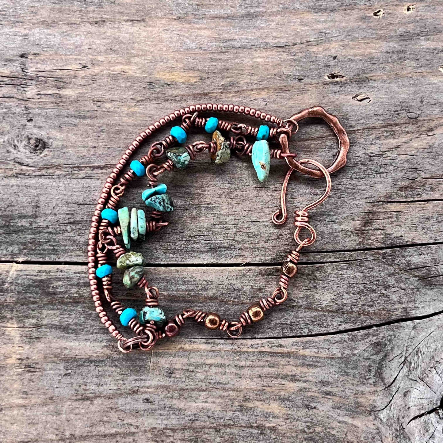 Armbånd i Kobber med Lenke/Wire - 805