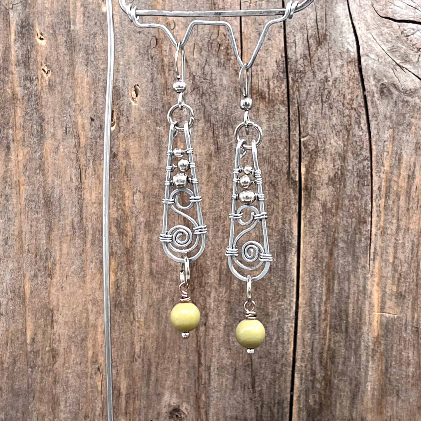 Øredobber i Sølv med Agat - 65 mm - 851