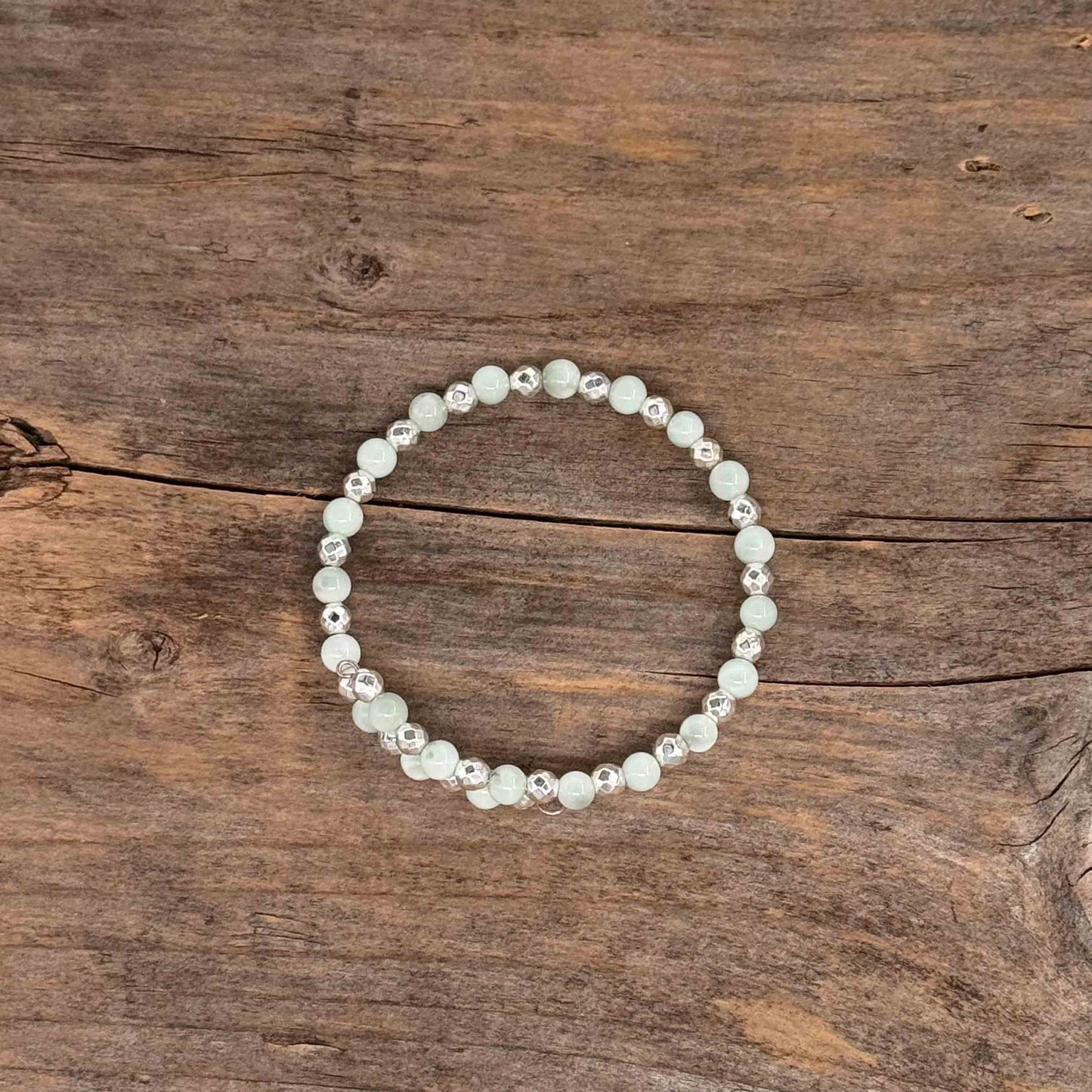 Sølv Armbånd (Memorywire) med Angelitt (3 mm)