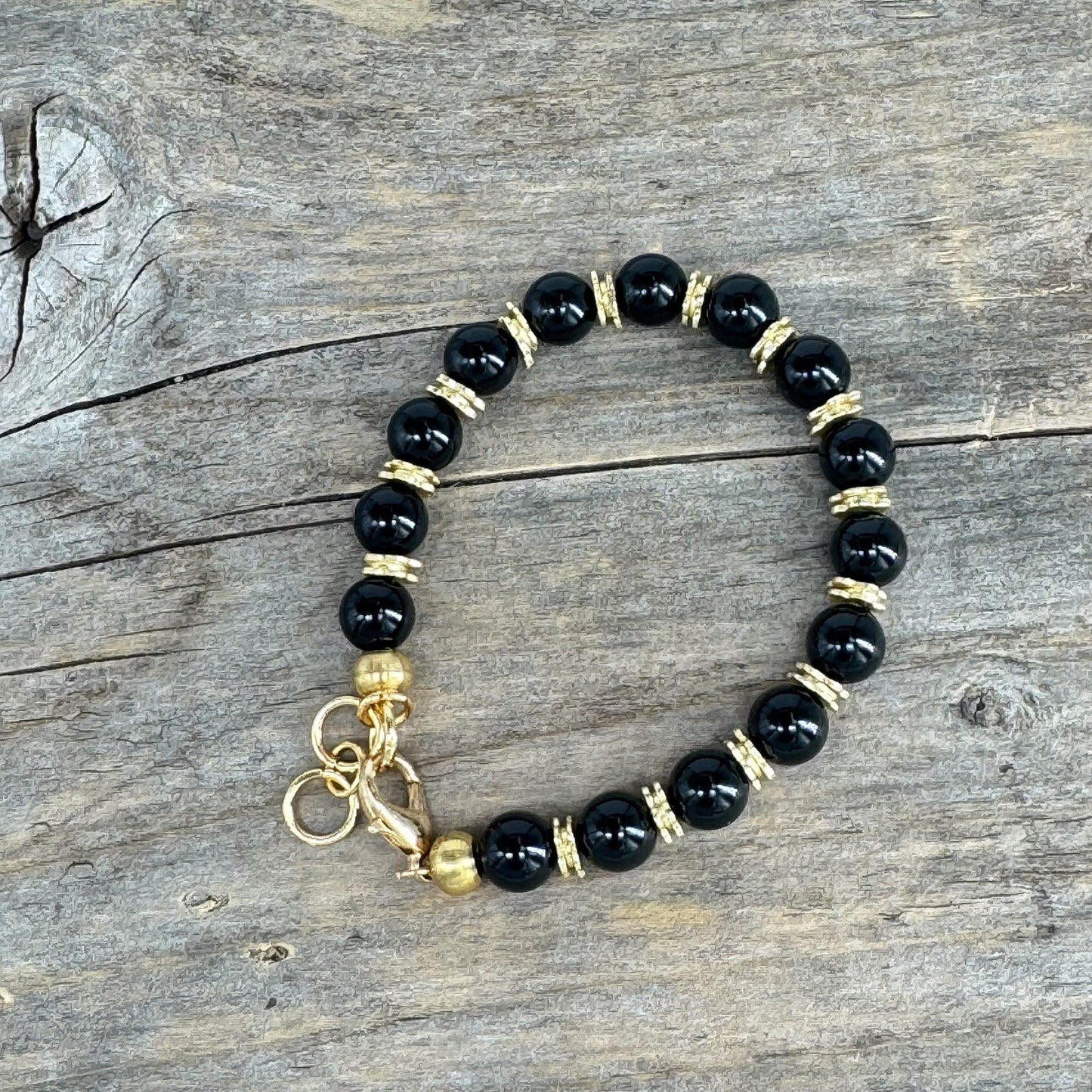 Messing Armbånd med Onyx