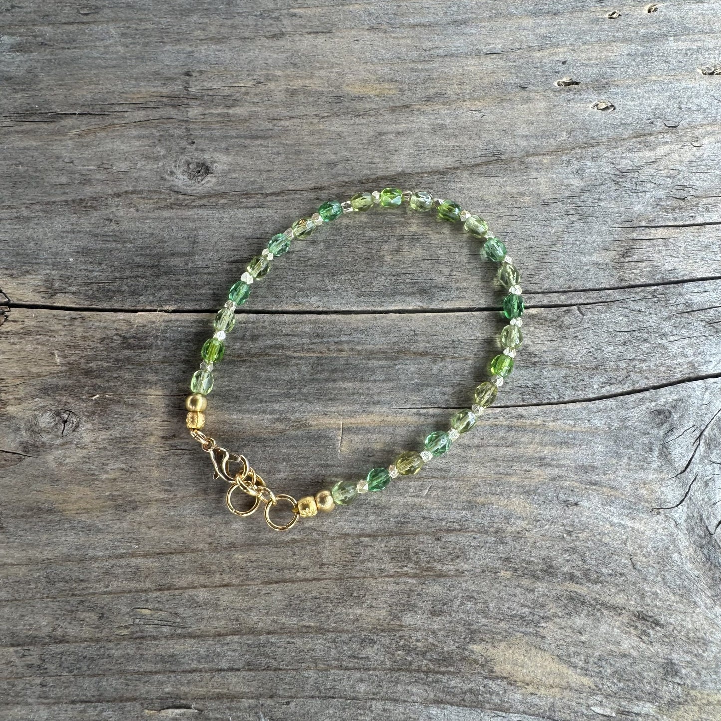 Messing Armbånd med Glass