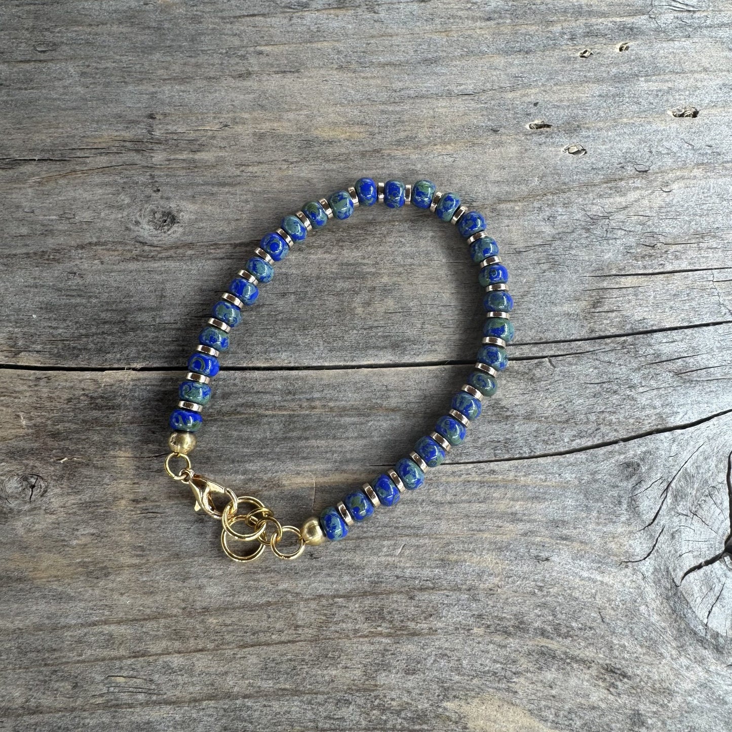 Messing Armbånd med Glass