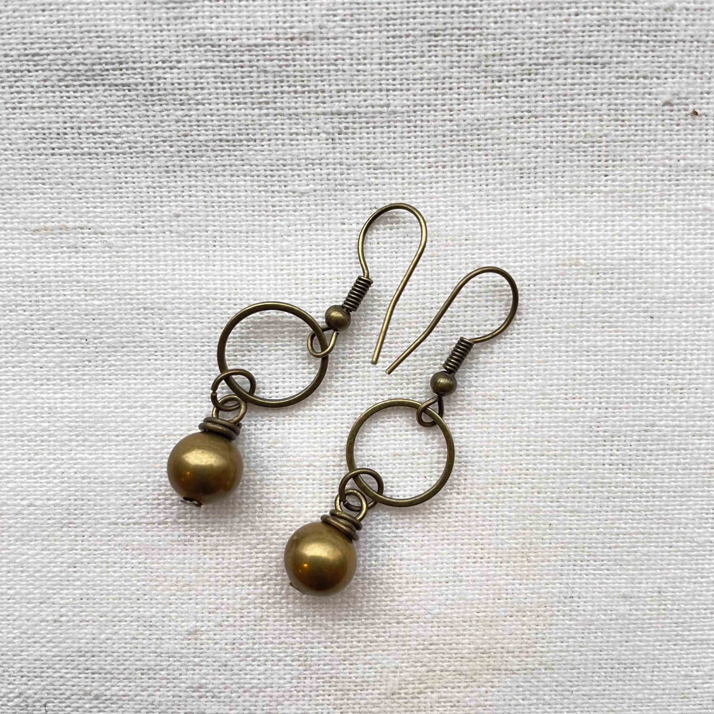 Messing Øredobber med Messing - 24
