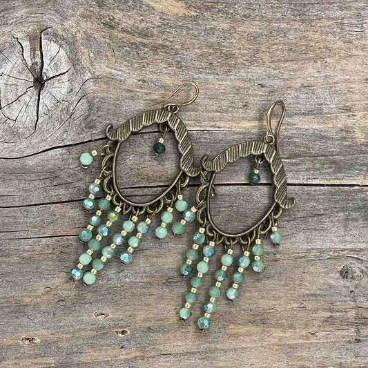 Chandelier Øredobber i Messing - 80 mm - 62