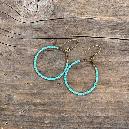 Øredobber Antikk Messing - Hoops