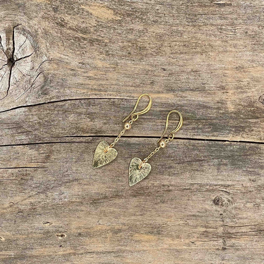 Øredobber i Gull med Gullperler - 45 mm - 151