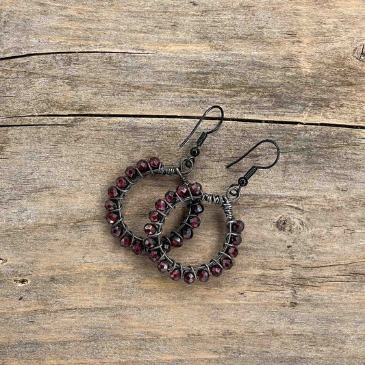 Gunmetal Hoops - 50 mm - 310