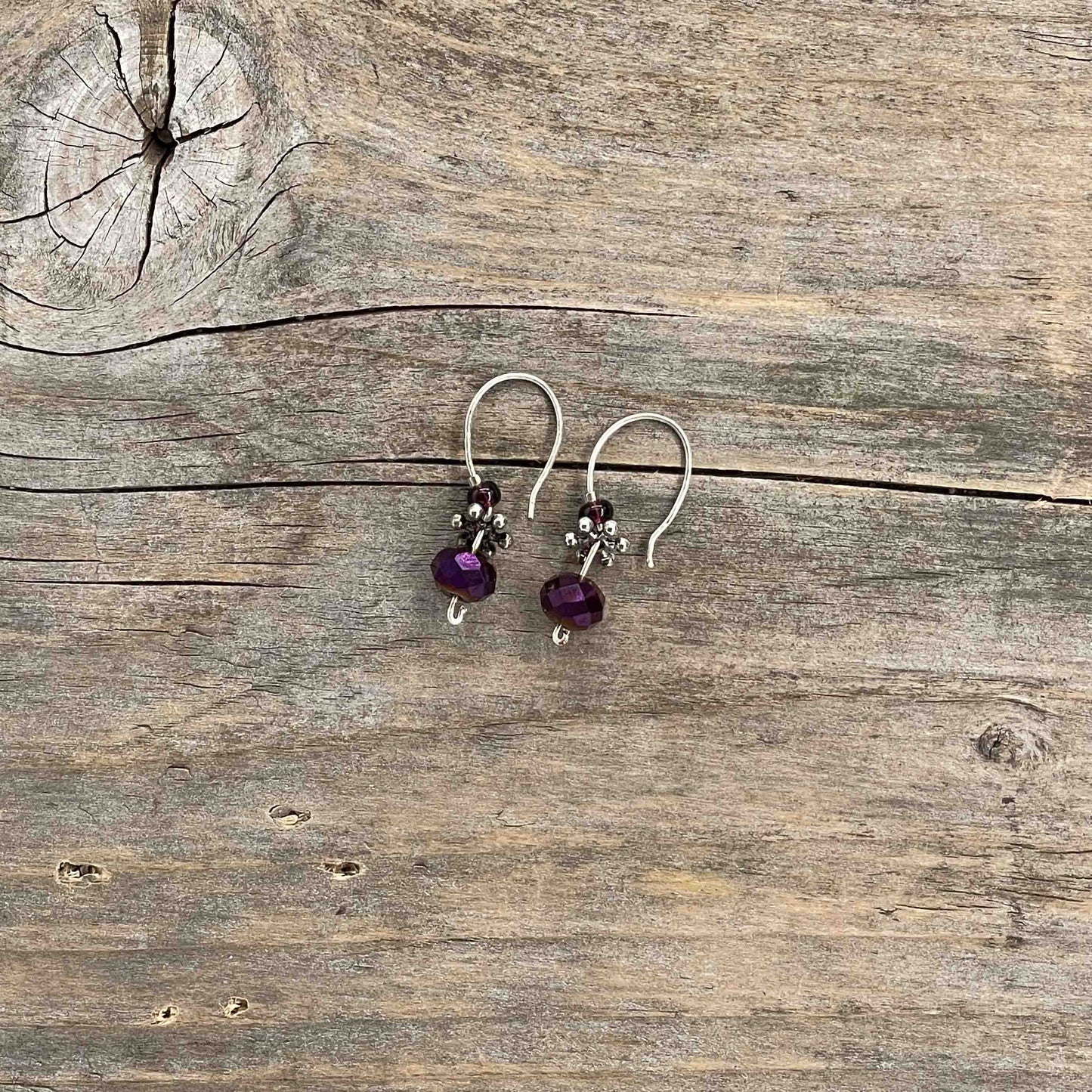 Øredobber i Sølv med Glassperler - 30 mm - 312