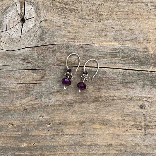 Øredobber i Sølv med Glassperler - 30 mm - 312