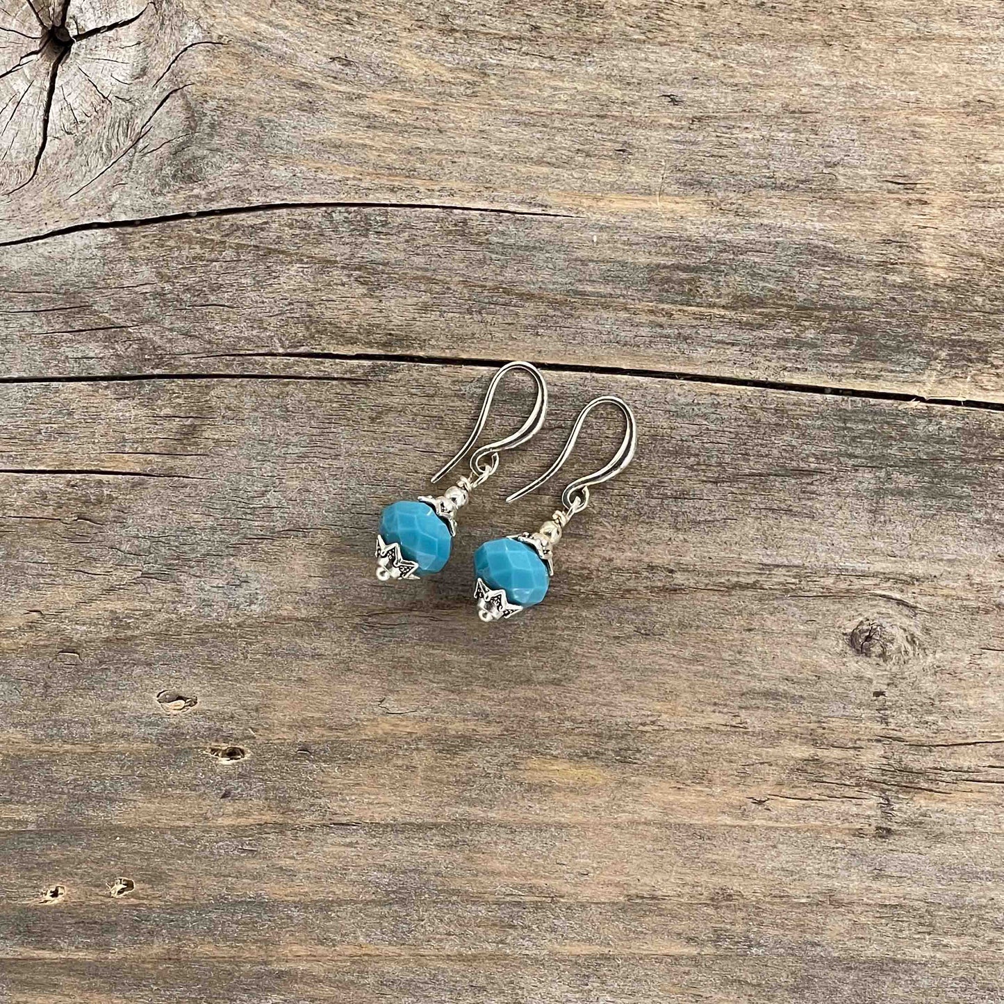 Øredobber i Sølv med Glassperler - 30 mm - 316