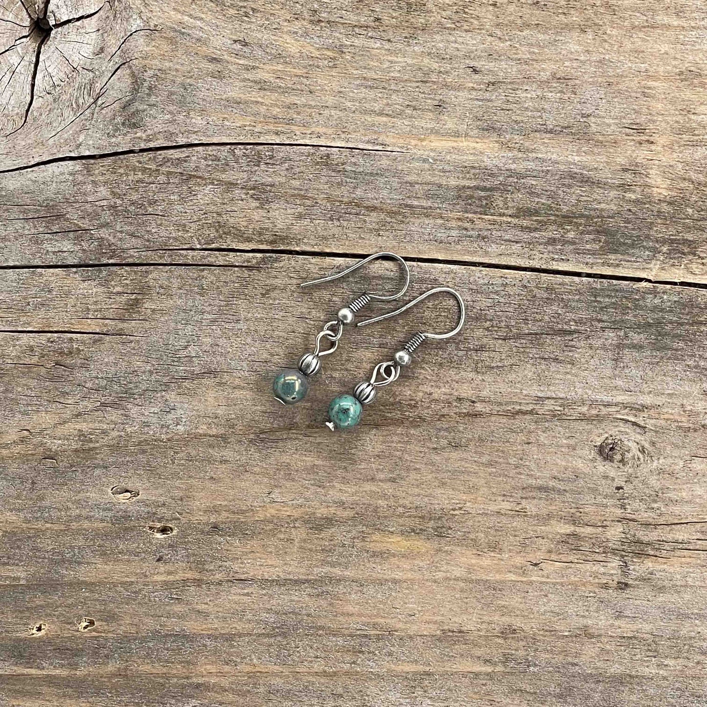 Øredobber i Sølv med Glassperler - 30 mm - 318