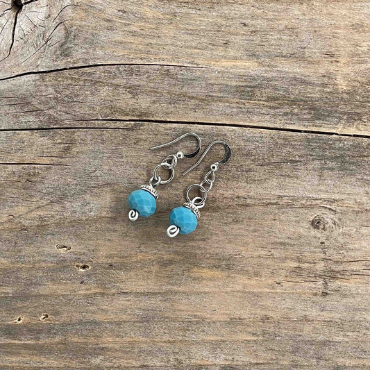 Øredobber i Sølv med Glassperler - 40 mm - 328