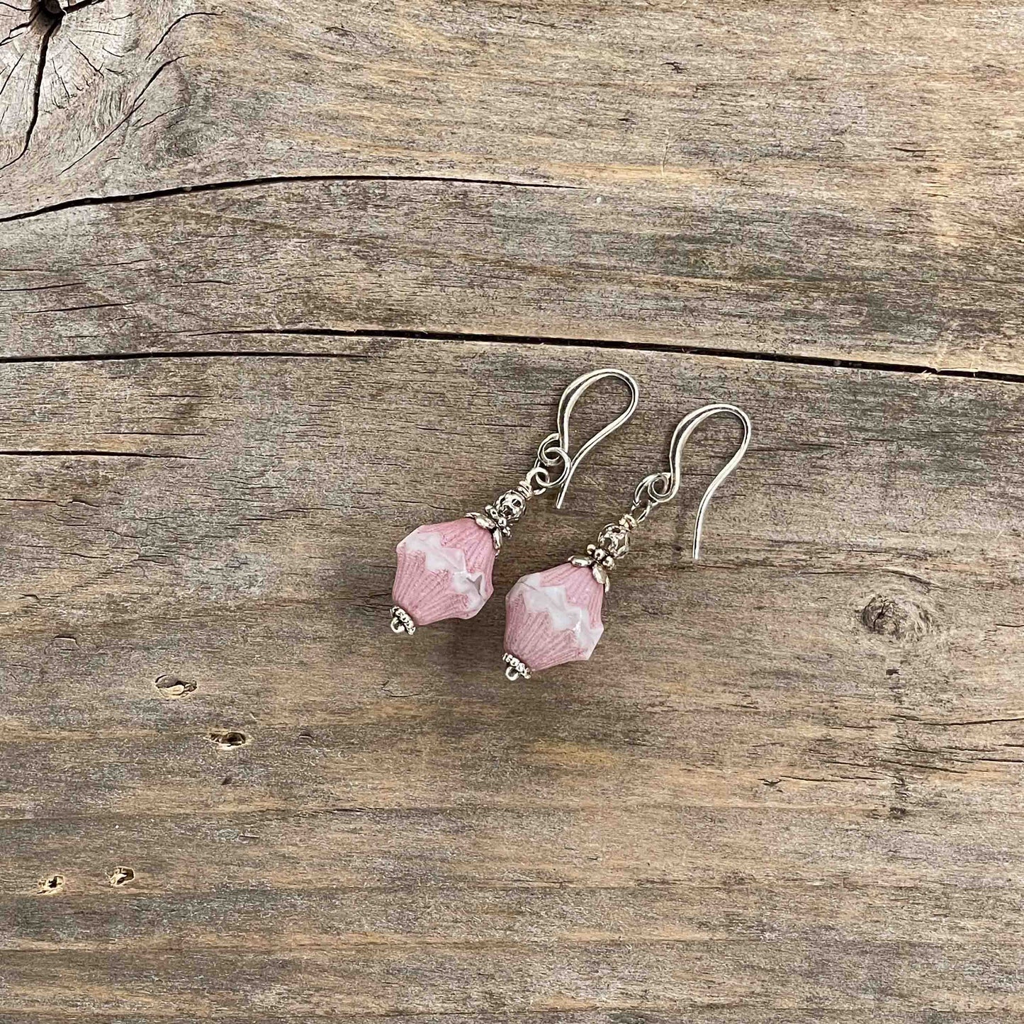 Øredobber i Sølv med Glassperler - 45 mm - 329