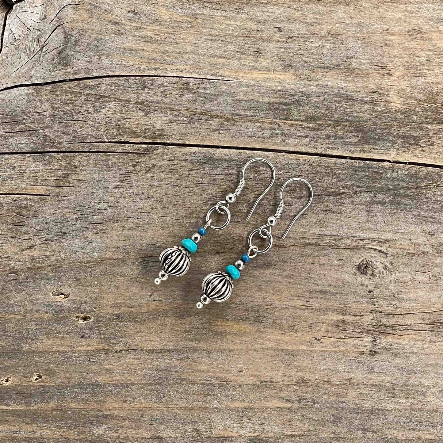 Øredobber i Sølv med Glassperler - 45 mm - 339