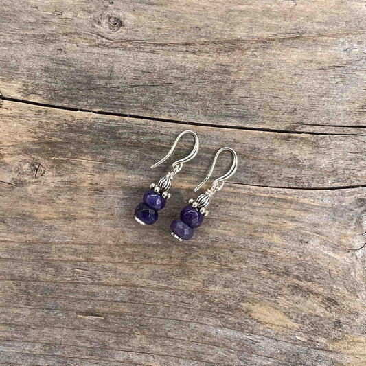 Øredobber i Sølv med Agat - 35 mm - 408