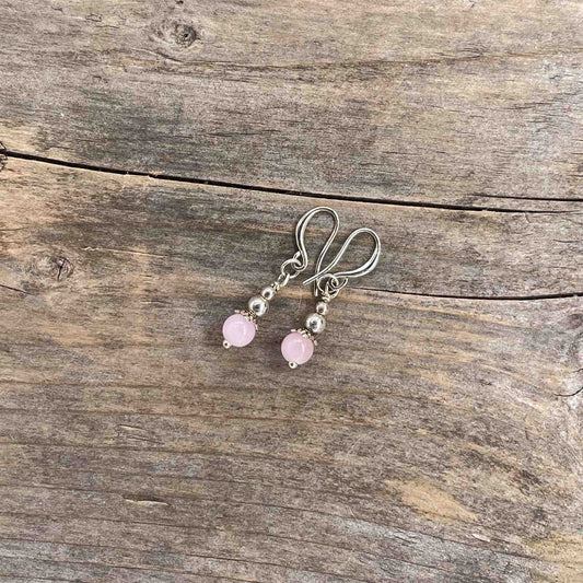 Øredobber i Sølv med Jade - 35 mm - 409