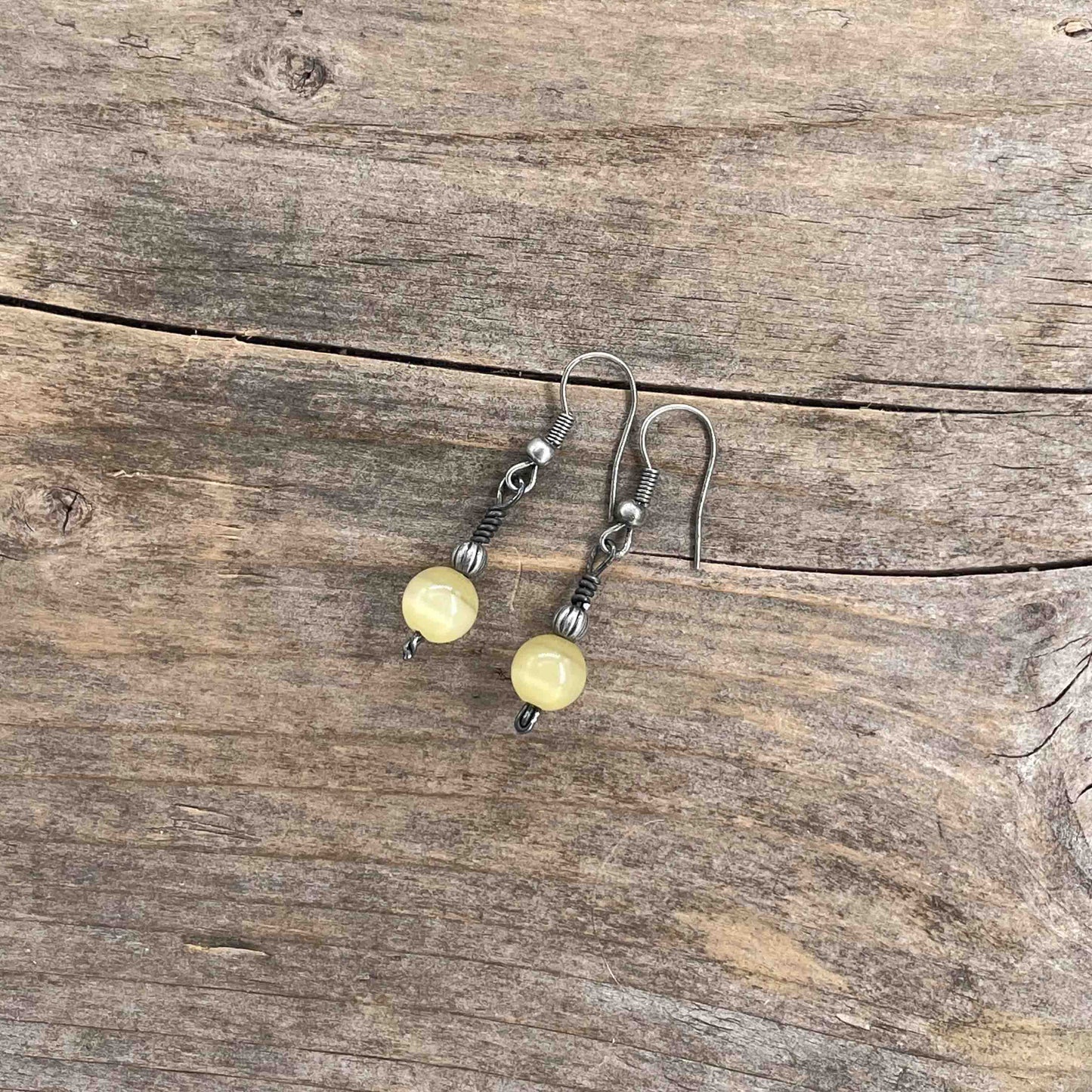 Øredobber i Sølv med Tigerøye - 40 mm - 411