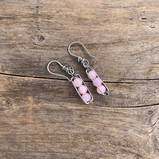 Øredobber i Sølv med Jade - 45 mm - 422