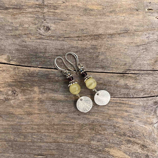 Øredobber i Sølv med Tigerøye - 50 mm - 437