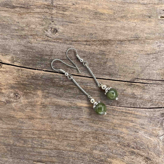 Øredobber i Sølv med Turmalin - 55 mm - 447