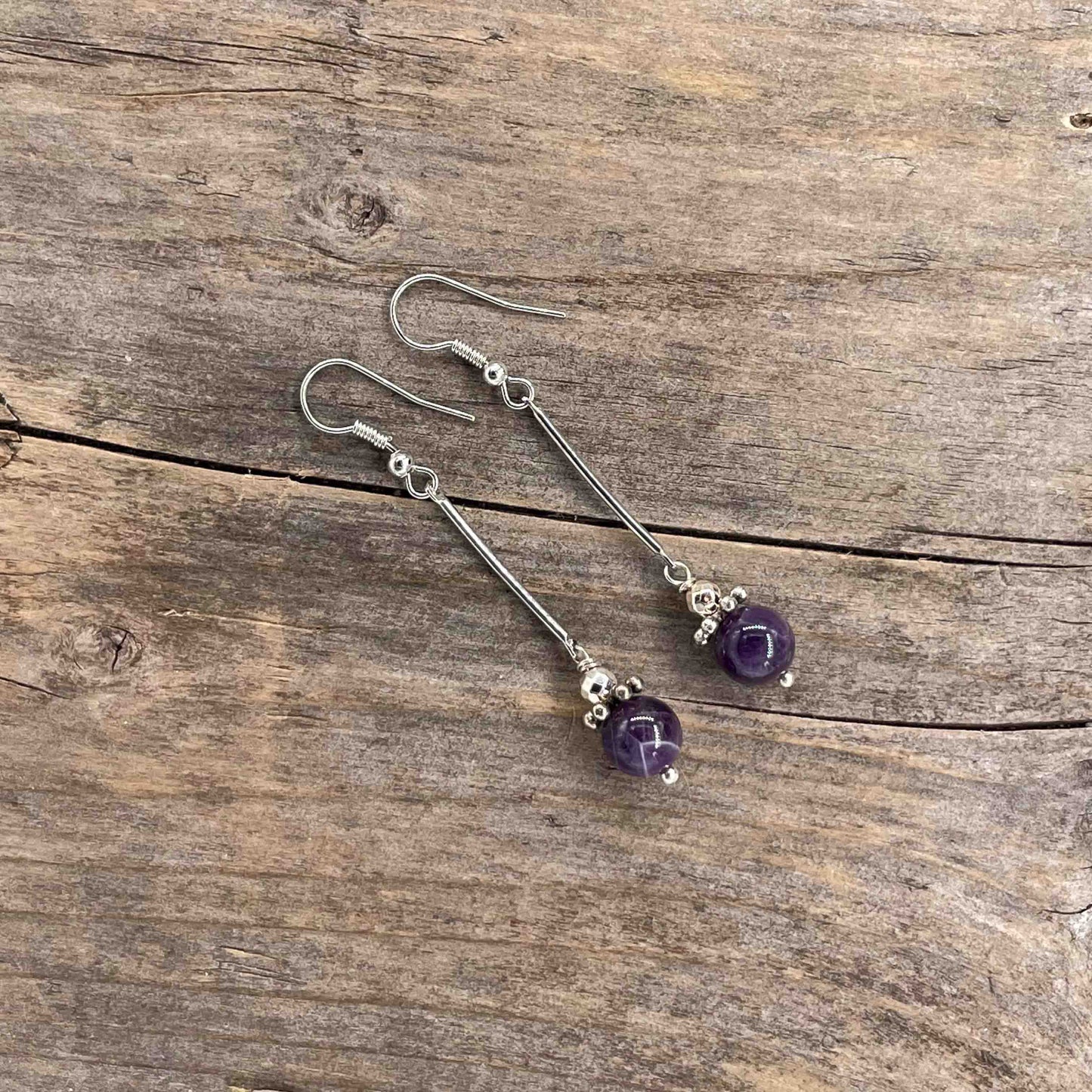 Øredobber i Sølv med Agat - 60 mm - 448