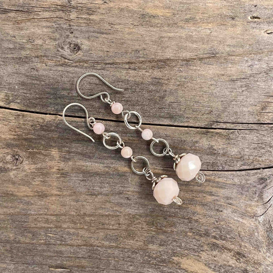 Øredobber i Sølv med Opal - 70 mm - 466