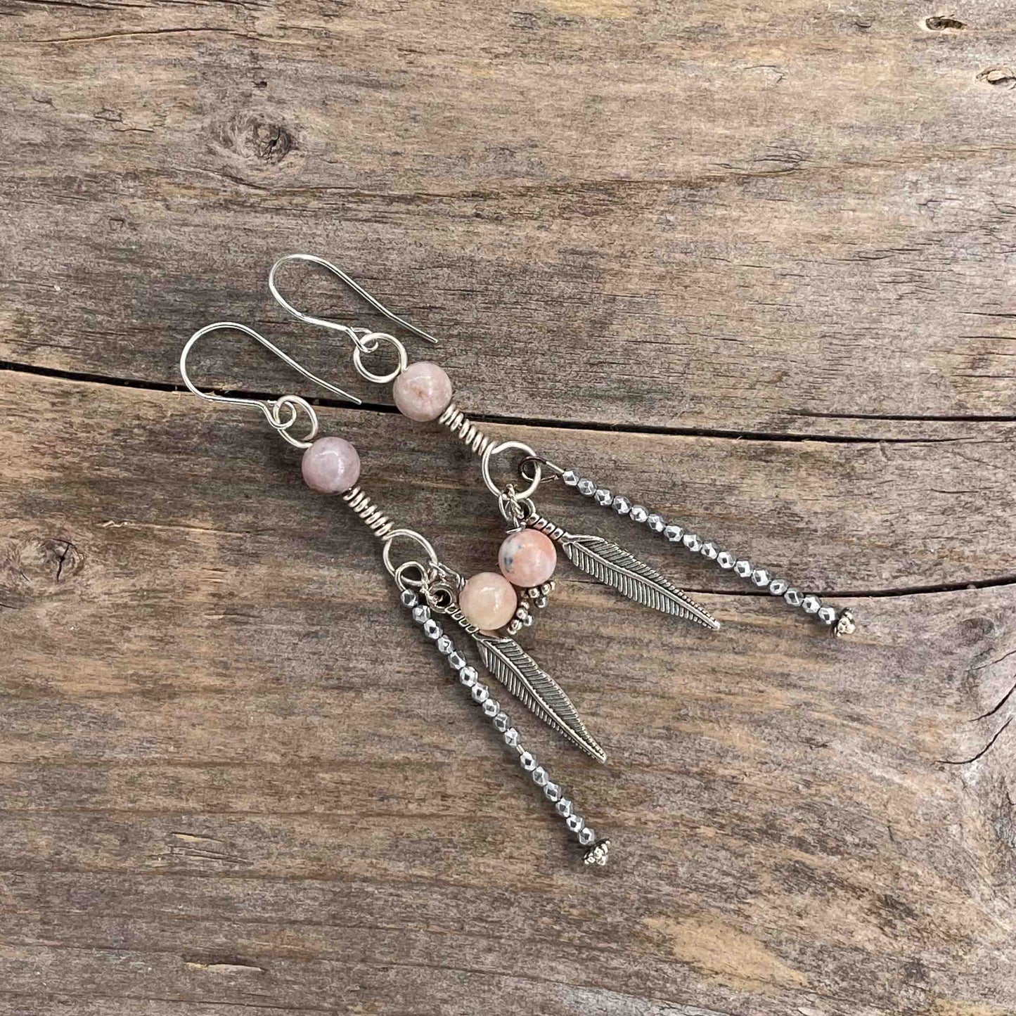 Øredobber i Sølv med Agat - 80 mm - 470