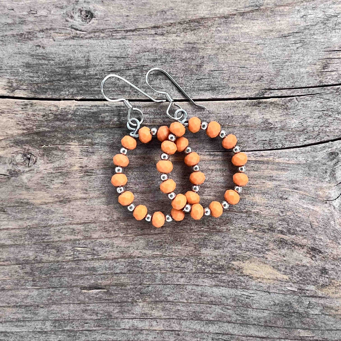 Sølv Hoops med glass - 55 mm - 484