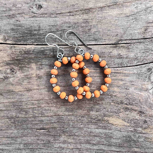 Sølv Hoops med glass - 55 mm - 484