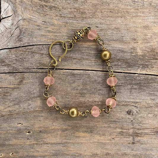 Armbånd i Messing med Lenke/Wire - 500