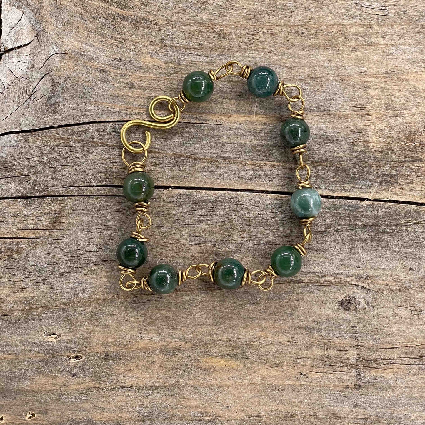 Armbånd i Messing med Lenke/Wire - 503